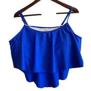 Size 3X Brand New Vibrant Blue Tankini Top